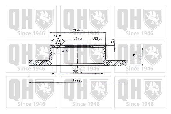 QUINTON HAZELL Тормозной диск BDC4410